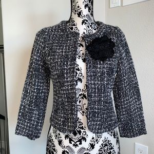 NWT FOREVER 21 Chanel-esque Tweed Cropped Jacket size small fits like XXS